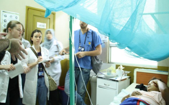 Inside the malaria ward at the