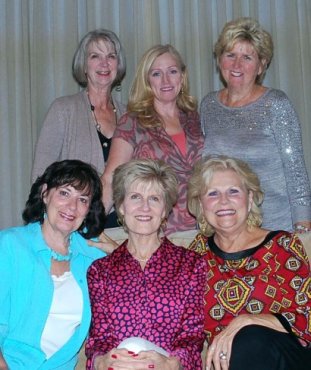 right back row, left to correct: Susan Williams, Treasurer; Debbi Knight, Vice President; Sharon cost, Vice President of Events. Front line: Marlene Klamt, Secretary; Vickie Baehner, President; Linda Johansen, President Emeritus.