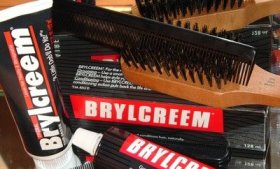 brylcreem pipe with hair brush