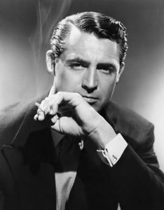 cary grant portrait cigarette smoking cigar shiny locks